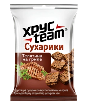Сухарики Хрустteam со вкусом "Телятина на гриле", 30 г  