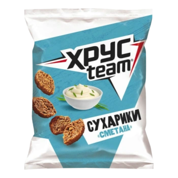 Сухарики Хрустteam со вкусом "Сметана", 30 г   