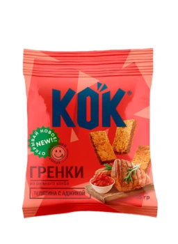 Гренки Sardor KOK со вкусом "Телятина с аджикой", 35 г          