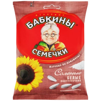 Семечки "Бабкины семечки" белые подсолнечные с солью, 100 г 