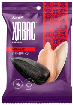 Семечки Sardor Ҳавас Premium черные подсолнечные с солью, 70 г