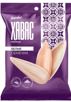 Семечки Sardor Ҳавас Premium белые подсолнечные с солью, 140 г   