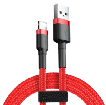 Кабель Baseus Color blocking design USB For iP 2A, красно-чёрный