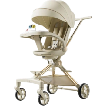 Детская коляска с музыкальным столиком, бежевый