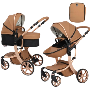 Детская коляска Kidilo 609 2 в 1, коричневый