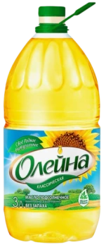 Растительное масло Олейна подсолнечное рафинированное, 3 л  
