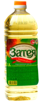 Растительное масло Затея подсолнечное рафинированное,1.8 л    