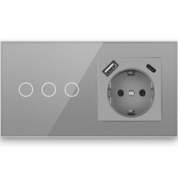 Умная розетка Jrump JR-147-EU-Wi-Fi/Zigbee, серый