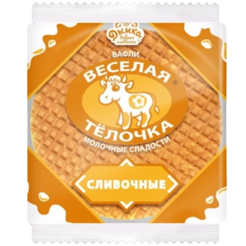 Вафли Дымка Весёлая Тёлочка Сливочные, 150 г