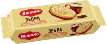 Печенье Яшкино Зебра со вкусом топлёного молока, 180 г