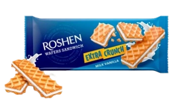Вафли Roshen Wafers Sandwich Crunch Milk Vanilla, 142 г
