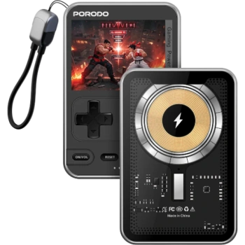 Внешний аккумулятор с функциями консоли Porodo Arcadevolt MagSafe 5000 мА⋅ч, 20 Вт, чёрный