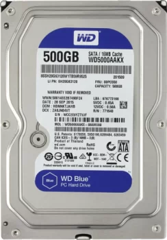 Внутренний жесткий диск Western Digital Blue WD5000AAKX 500 GB