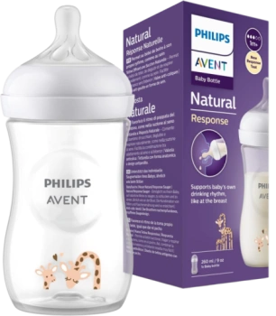 Бутылочка Philips Avent Natural Response Baby Bottle, 260 мл, антиколиковая, Giraffe