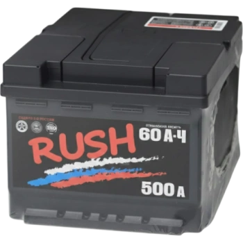 Автомобильный аккумулятор RUSH 6CT-60L(0) 500 А, 60 А·ч