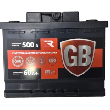 Автомобильный аккумулятор GB 6CT-60L(1) 500 А, 60 А·ч