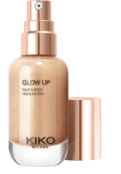 Жидкий хайлайтер для лица и тела KIKO Milano Glow Up Face & Body Highlighter 01 с металлическим финишем