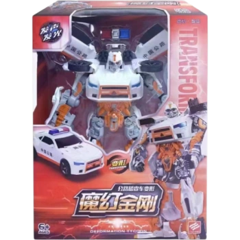 Игрушечный робот-трансформер Jinjiang Deformation Tycoon JJ702A, белый
