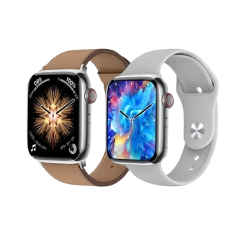 Умные часы I WO8, с ремешками Leather, Silicone, золотистый