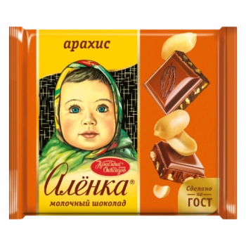 Шоколад молочный Алёнка с арахисом, 70 г