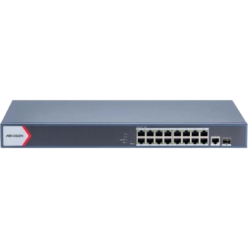 Коммутатор HIKVISION DS-3E1518P-EI/M 16 портов, 1000 Мбит/с, тёмно-серый