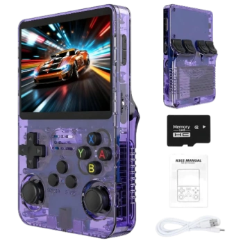 Игровая консоль R36S Classic Games, фиолетовый