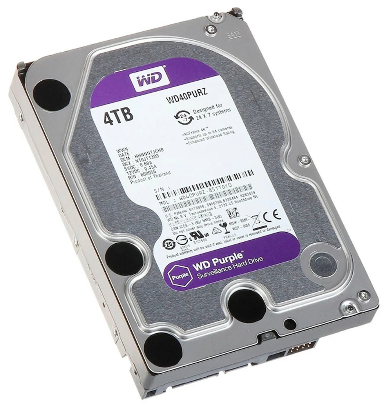 Купить Внутренний жесткий диск Western Digital Purple WD40PURZ 4