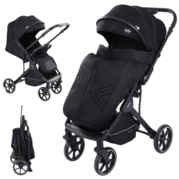 Детская коляска 2 в 1 Kidilo K202F, чёрный