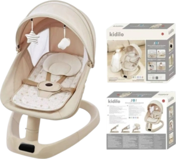 Шезлонг для новорождённых Kidilo RC001, бежевый