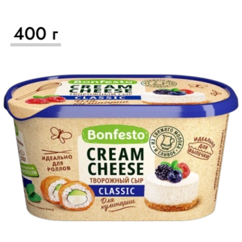 Творожный сыр Cream Cheese Classic Bonfesto 78 %, 400 г