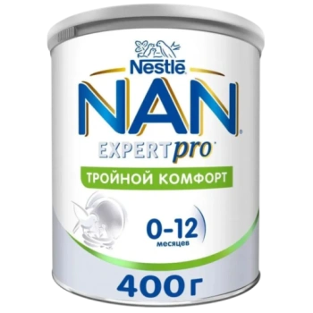 Молочная смесь NAN Expert Pro Тройной комфорт с рождения, 400 г