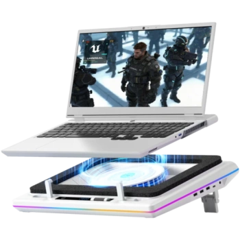 Охлаждающая подставка Llano для ноутбука V12 RGB, белый