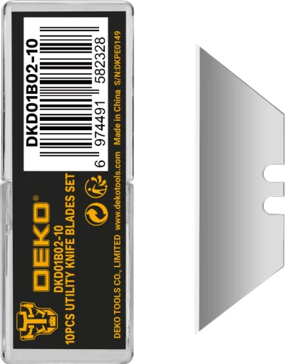 Лезвие для ножа 10шт (0.5мм) DEKO DKD01B02-10